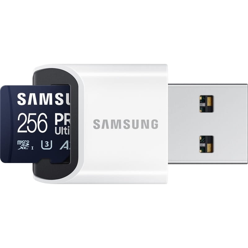 Карта пам`ятi MicroSDXC 256GB UHS-I/U3 Samsung Pro Ultimate R200/W130MB/s + USB-адаптер (MB-MY256SB/WW)