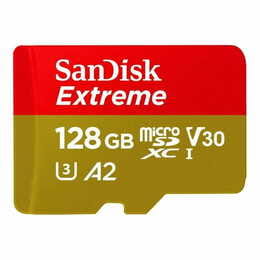 Карта пам`ятi MicroSDXC 128GB UHS-I/U3 Class 10 SanDisk Extreme A2 R190/W90MB/s (SDSQXAA-128G-GN6MN)