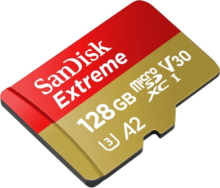 Карта памяти MicroSDXC 128GB UHS-I/U3 Class 10 SanDisk Extreme A2 R190/W90MB/s (SDSQXAA-128G-GN6MN)