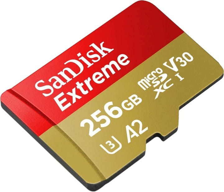 Карта памяти MicroSDXC 256GB UHS-I/U3 Class 10 SanDisk Extreme A2 R190/W130MB/s (SDSQXAV-256G-GN6MN)
