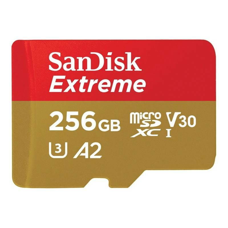 Карта памяти MicroSDXC 256GB UHS-I/U3 Class 10 SanDisk Extreme A2 R190/W130MB/s (SDSQXAV-256G-GN6MN)