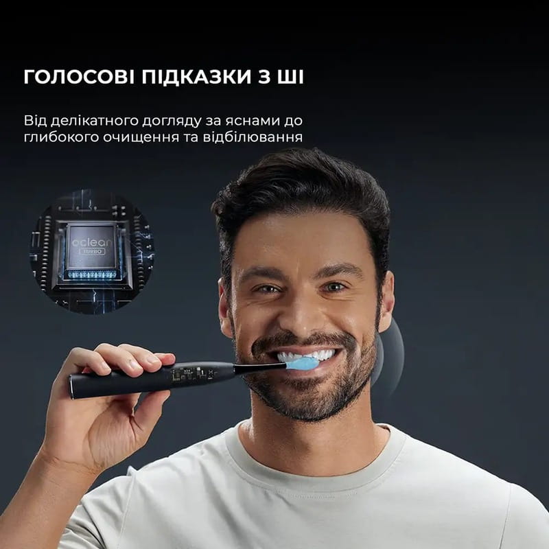 Розумна зубна електрощітка Oclean X Ultra 20 Electric Toothbrush Black (6970810557121)
