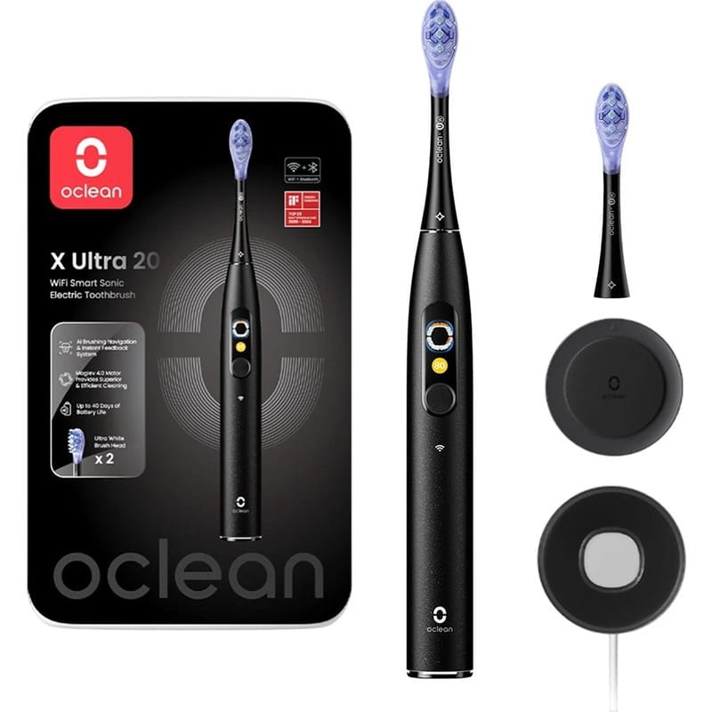 Розумна зубна електрощітка Oclean X Ultra 20 Electric Toothbrush Black (6970810557121)