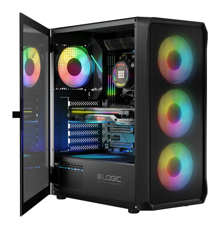 Корпус LogicConcept Portos ARGB Midi Black (AT-PORTOS-10-0000000-0002)