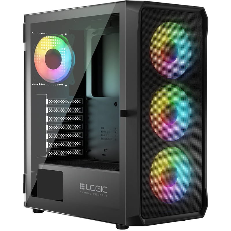 Корпус LogicConcept Portos ARGB Midi Black (AT-PORTOS-10-0000000-0002)