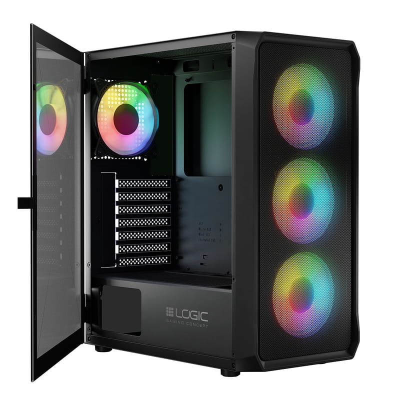 Корпус LogicConcept Portos ARGB Midi Black (AT-PORTOS-10-0000000-0002)