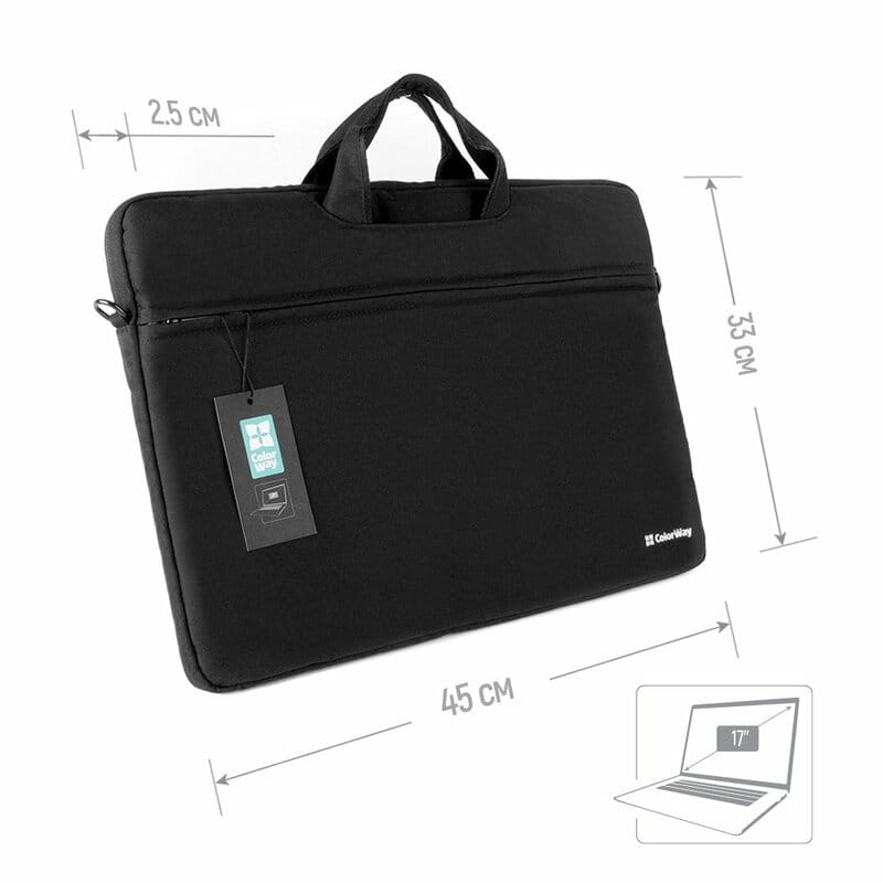 Сумка для ноутбука ColorWay Casual 17-17.3 Black (CW-LBC173-BK)