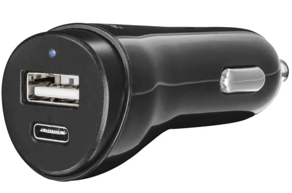 Автомобильное зарядное устройство Trust Urban USB-C&USB (USB-Ax2.4A, USB-Cx3.0A) Black (21588)