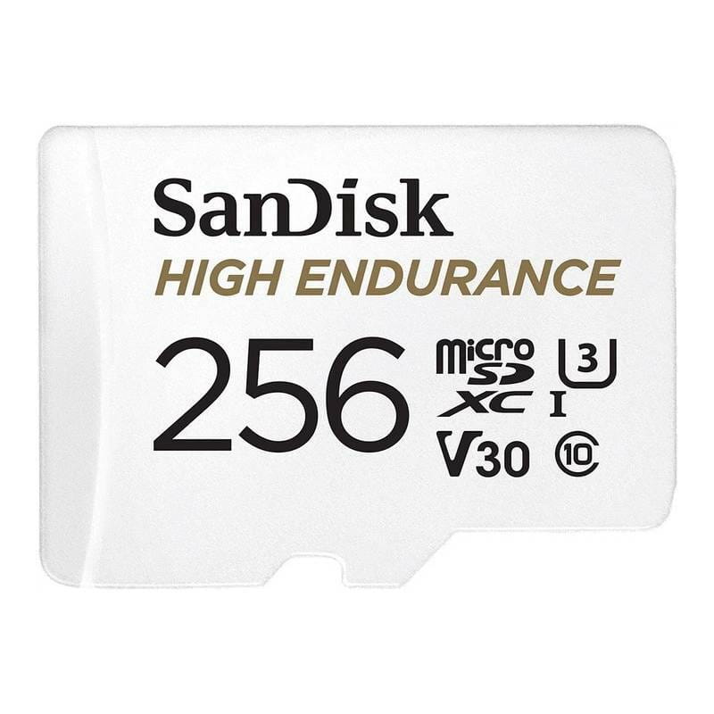 Карта памяти MicroSDXC 256GB UHS-1/U3 Class 10 SanDisk High Endurance R100/W40MB/s + SD-адаптер (SDSQQNR-256G-GN6IA)