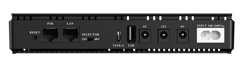 Джерело безперебійного живлення Yepo DC-UPS YP-36W/12000mAh LiFePO4 DC-9V/12V/24V/48V (UA-112969)