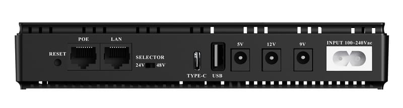 Джерело безперебійного живлення Yepo DC-UPS YP-36W/12000mAh LiFePO4 DC-9V/12V/24V/48V (UA-112969)