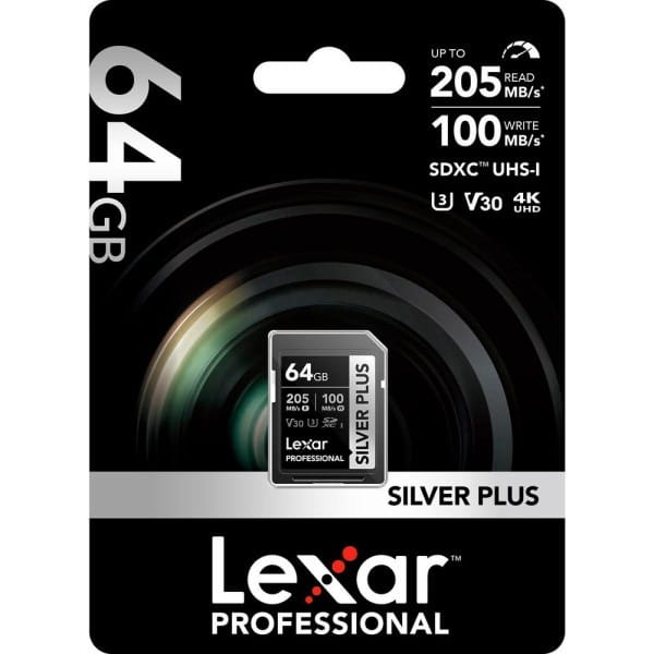 Карта пам`ятi SDXC 64GB UHS-I Lexar Professional Silver Plus (LSDSIPL064G-BNNNG)