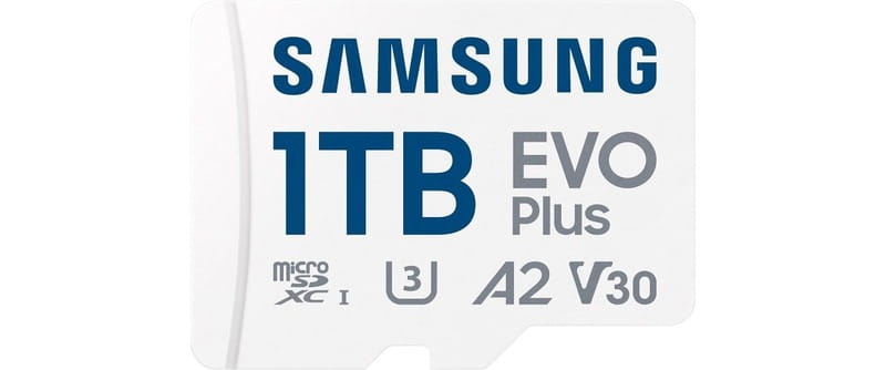 Карта пам`яті MicroSDXC 1TB UHS-I U3 V30 A2 Samsung Evo Plus + SD-адаптер (MB-MC1T0SA/EU)
