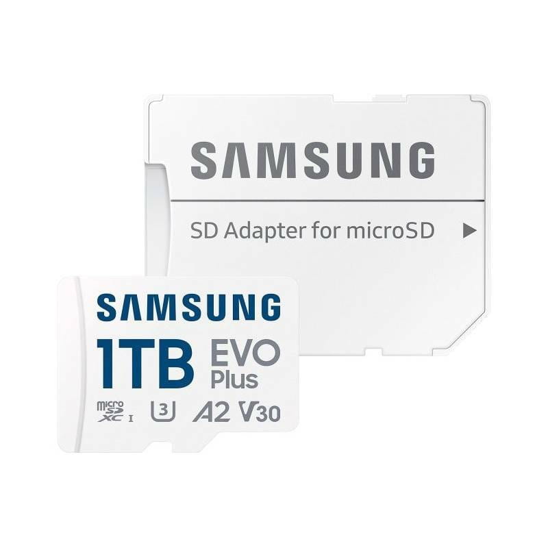 Карта пам`яті MicroSDXC 1TB UHS-I U3 V30 A2 Samsung Evo Plus + SD-адаптер (MB-MC1T0SA/EU)