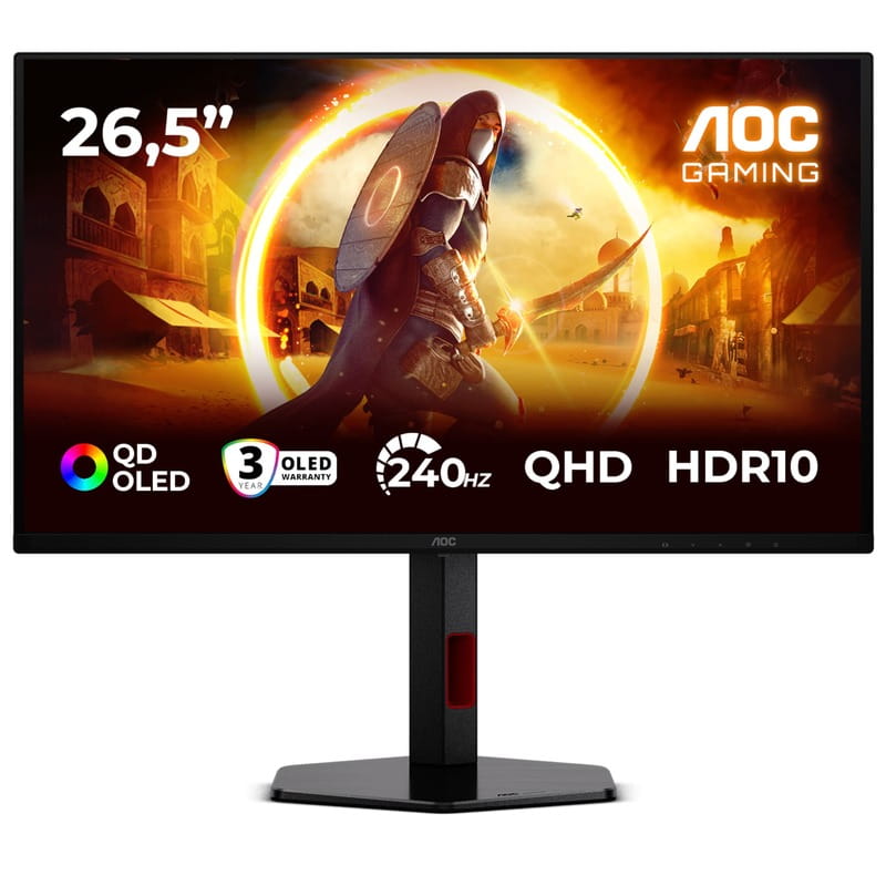 Монітор AOC 26.5" Q27G4ZDR QD-OLED Black/Red 240Hz