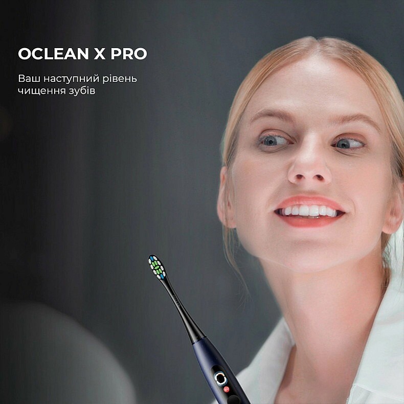 Умная зубная электрощетка Oclean X Plus Pro Digital Blue (6970810556186)