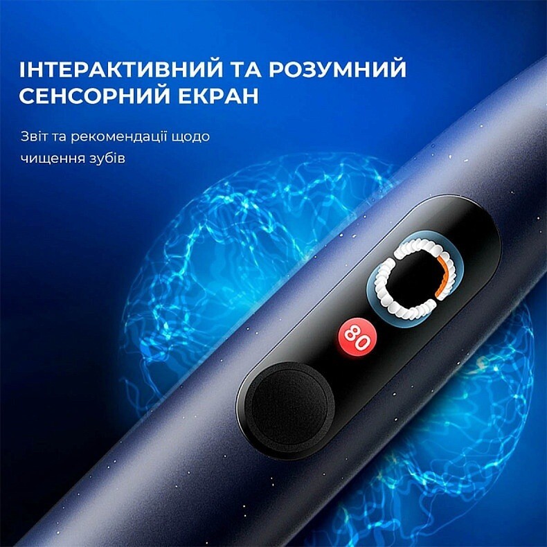 Умная зубная электрощетка Oclean X Plus Pro Digital Blue (6970810556186)