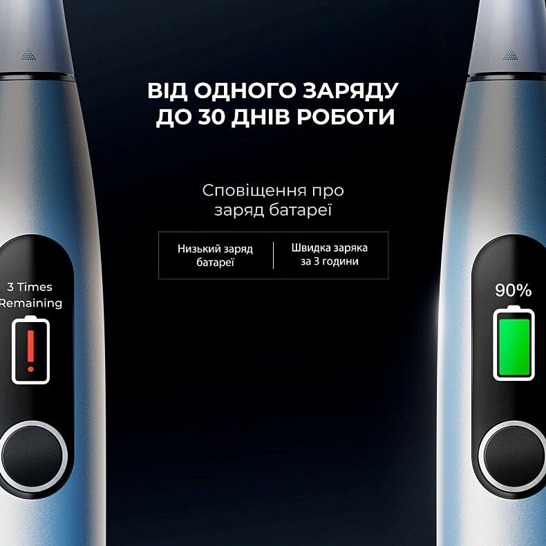 Розумна зубна електрощітка Oclean X Plus Pro Digital Silver (6970810556179)
