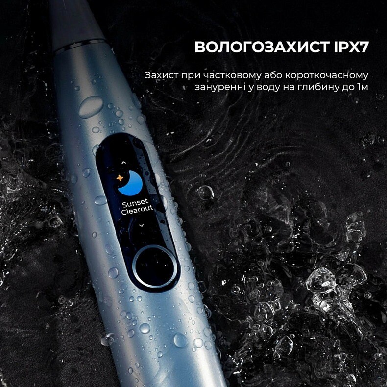 Розумна зубна електрощітка Oclean X Plus Pro Digital Silver (6970810556179)