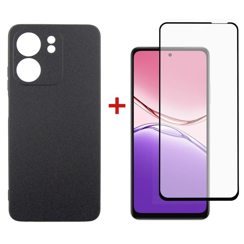 Чохол-накладка Dengos Carbon для Oppo A5X Black (DG-KM-175) + захисне скло