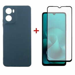 Чeхол-накладка Dengos Carbon для Motorola Moto G06 Blue (DG-KM-174) + защитное стекло
