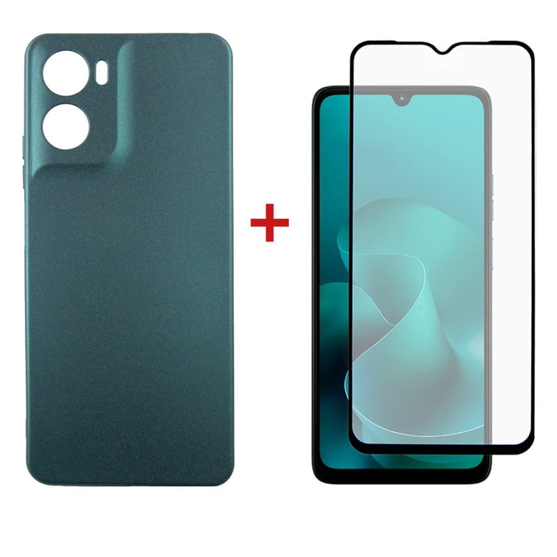 Чохол-накладка Dengos Soft для Motorola Moto G06 Green (DG-KM-180) + захисне скло