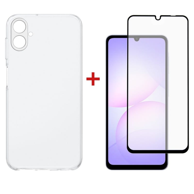 Чохол-накладка Dengos Soft для Samsung Galaxy A07 SM-A075 Clear (DG-KM-170) + захисне скло