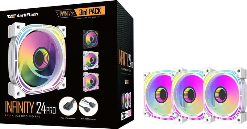 Вентилятор DarkFlash INF24 3IN1(PWM) White