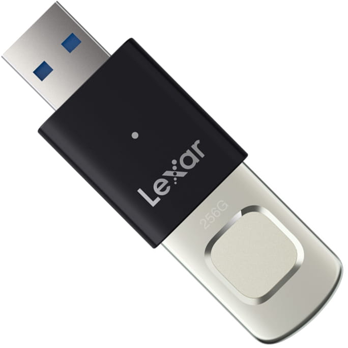 Флеш-накопичувач USB3.0 256GB Lexar Jump Drive Fingerprint F35 Pro Black (LJDF35P256G-RNBNG)