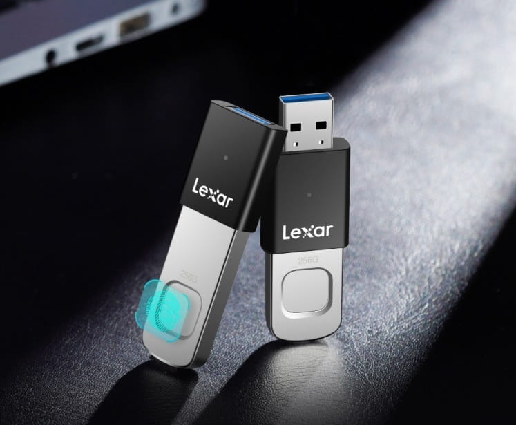Флеш-накопичувач USB3.0 256GB Lexar Jump Drive Fingerprint F35 Pro Black (LJDF35P256G-RNBNG)