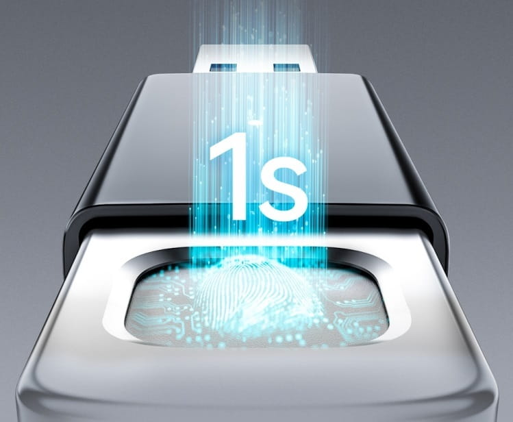 Флеш-накопичувач USB3.0 256GB Lexar Jump Drive Fingerprint F35 Pro Black (LJDF35P256G-RNBNG)