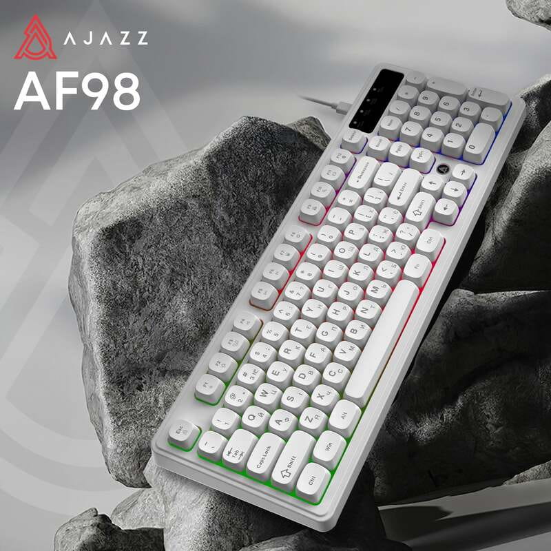 Клавіатура Ajazz AF98 Black USB-C White (AF98-W)