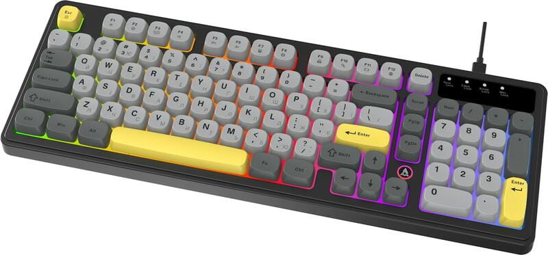 Клавіатура Ajazz AF98 Black USB-C Black Gray Yellow (AF98-BGY)