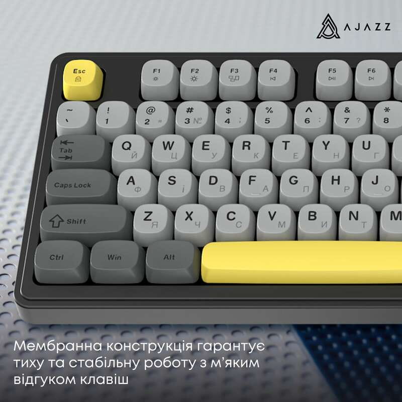 Клавіатура Ajazz AF98 Black USB-C Black Gray Yellow (AF98-BGY)