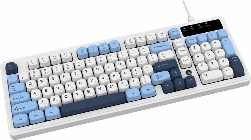 Клавіатура Ajazz AF98 Black USB-C Glacier Blue (AF98-GB)