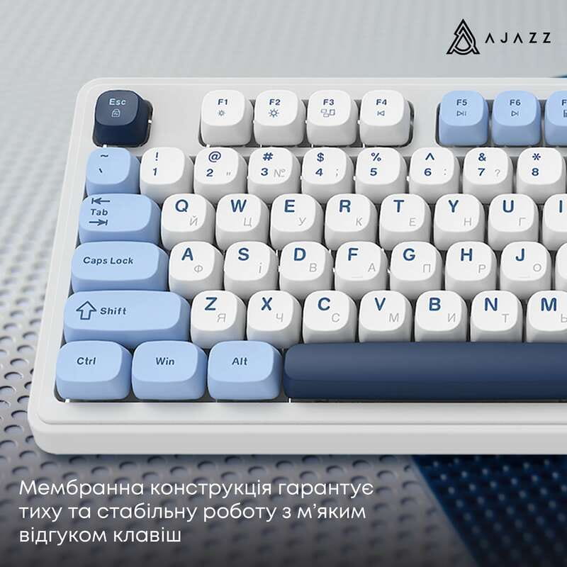 Клавіатура бездротова Ajazz AF98 Plus Glacier Blue (AF98-PLUS-GB)
