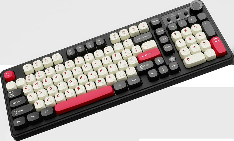 Клавіатура бездротова Ajazz AF98 Plus Black Shark Red (AF98-PLUS-BSR)