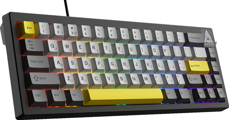 Клавіатура Ajazz AK650 Moon Yellow Switch Black USB-C (AK650-MY-GWY)