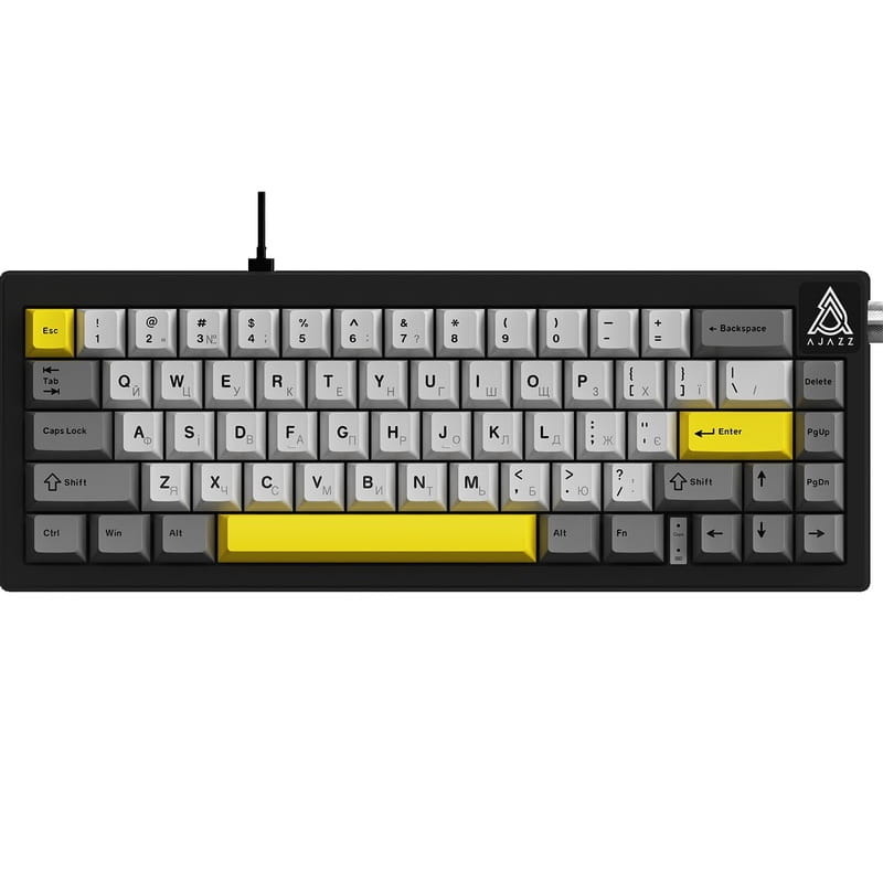 Клавіатура Ajazz AK650 Moon Yellow Switch Black USB-C (AK650-MY-GWY)