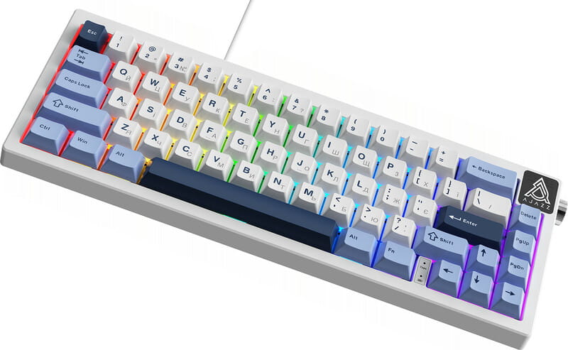 Клавіатура Ajazz AK650 Sea Salt Switch White USB-C (AK650-SS-BWB)