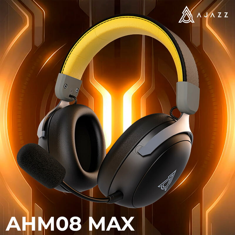 Bluetooth-гарнитура Ajazz AHM08 MAX 3-Mode Black (AHM08-MAX-BGY)