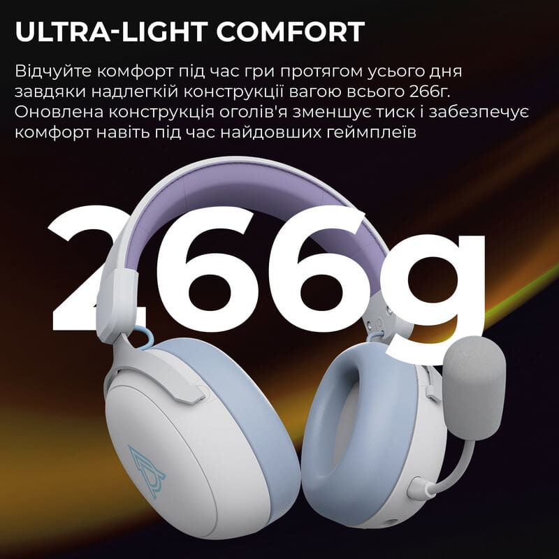 Bluetooth-гарнитура Ajazz AHM08 MAX 3-Mode White (AHM08-MAX-PWB)