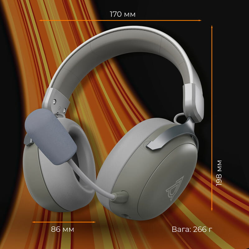 Bluetooth-гарнитура Ajazz AHM08 MAX 3-Mode Grey (AHM08-MAX-GW)