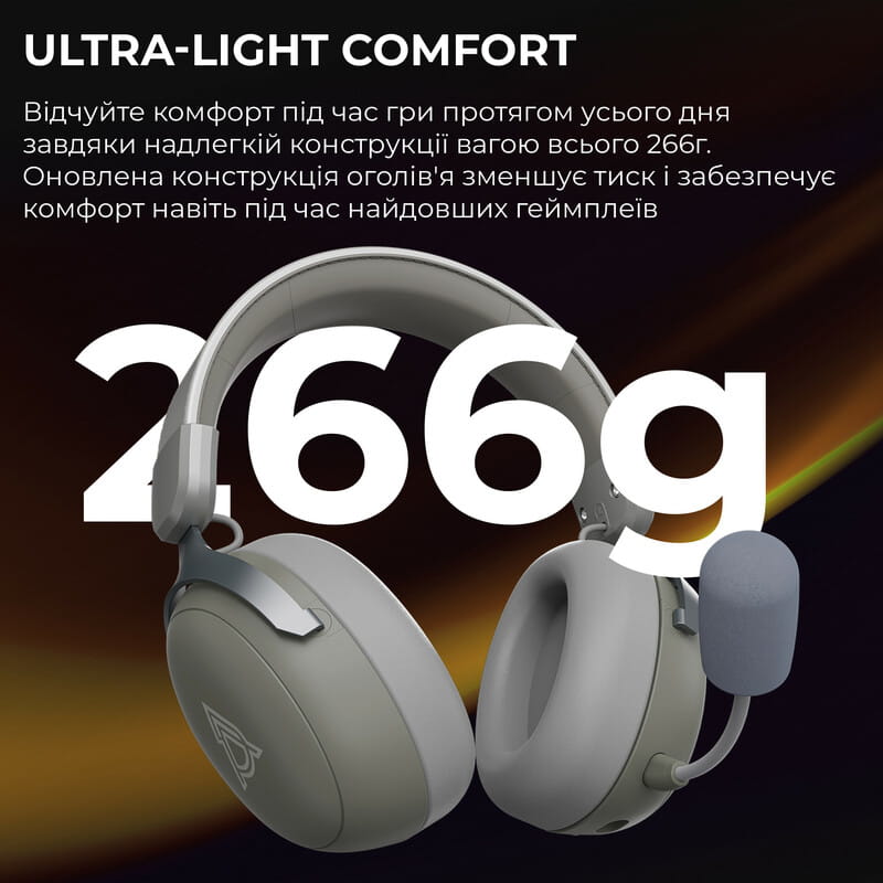 Bluetooth-гарнитура Ajazz AHM08 MAX 3-Mode Grey (AHM08-MAX-GW)