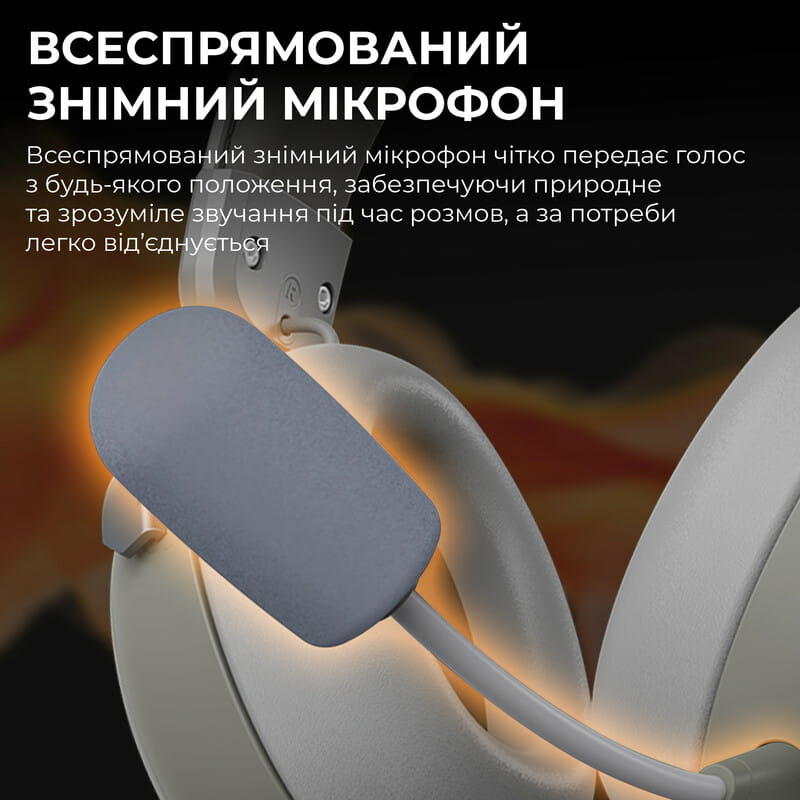 Bluetooth-гарнитура Ajazz AHM08 MAX 3-Mode Grey (AHM08-MAX-GW)