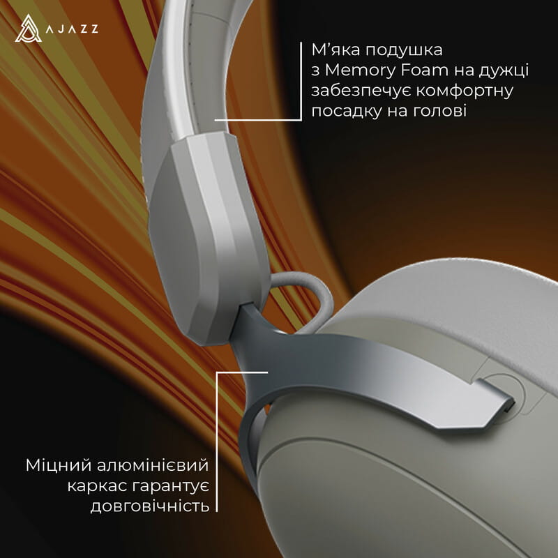 Bluetooth-гарнитура Ajazz AHM08 MAX 3-Mode Grey (AHM08-MAX-GW)