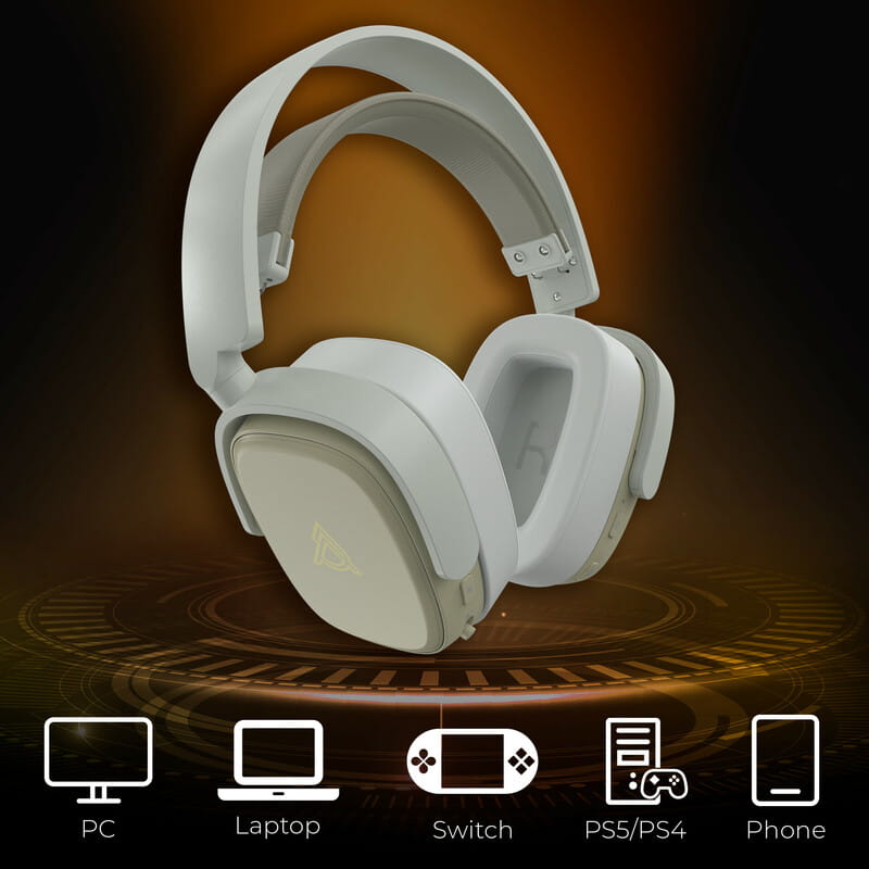 Bluetooth-гарнітура Ajazz AHM09 MAX 3-Mode Grey (AHM09-MAX-GW)