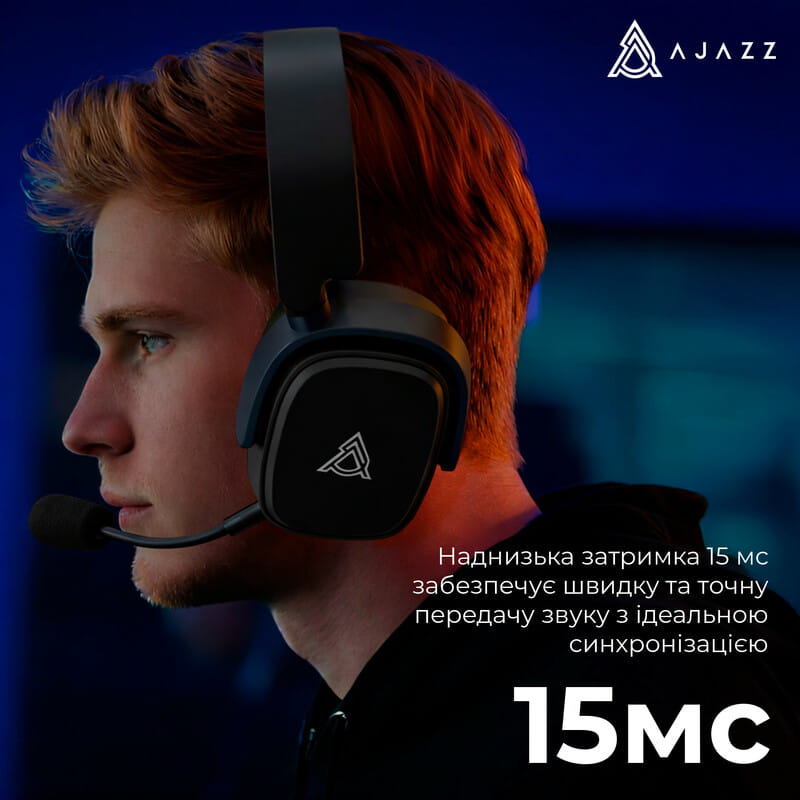 Bluetooth-гарнитура Ajazz AHM09 MAX 3-Mode Black (AHM09-MAX-BGY)