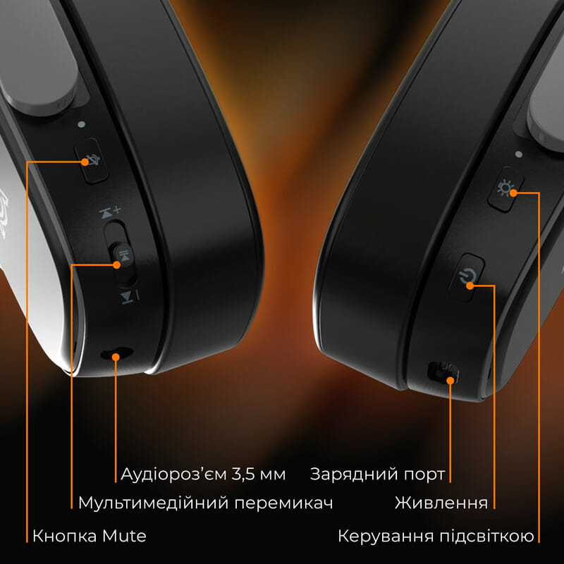 Bluetooth-гарнітура Ajazz AHM09 MAX 3-Mode Black (AHM09-MAX-BGY)