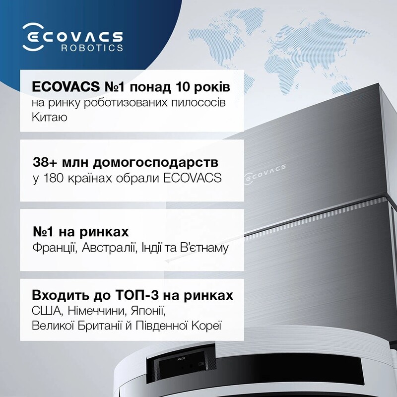 Робот-пилосос Ecovacs Deebot Ozmo N20E Plus (YDLX11-3) White